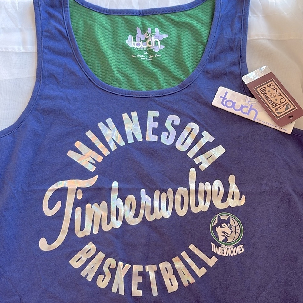 NWT [Touch by Alyssa Milano] Minnesota Timberwolves NBA Tank Top Women’s Sz XL - Picture 5 of 14
